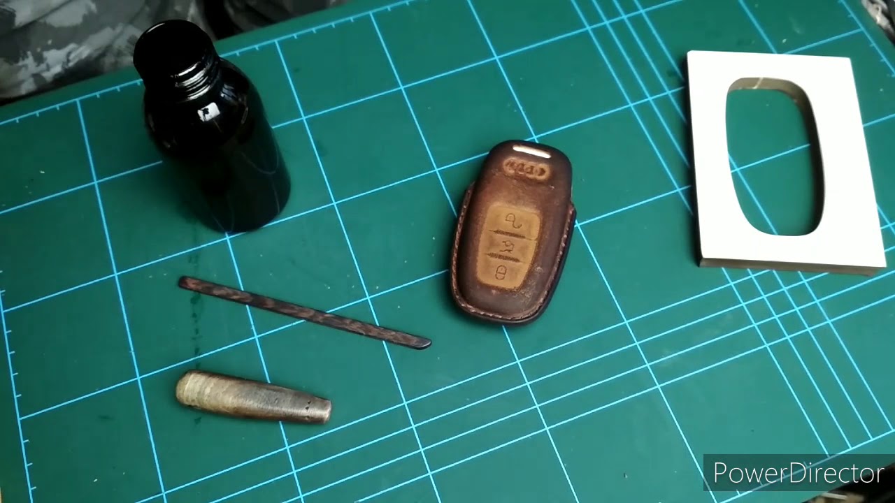 Чехол на ключ, из кожи. Полный процесс