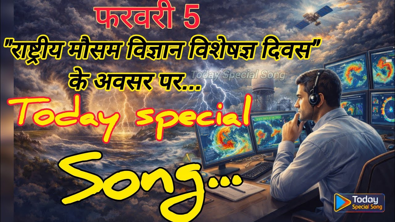 फरवरी 5 | राष्ट्रीय मौसम विज्ञान विशेषज्ञ दिवस | हिन्दी गाना | @TodaySpecialSong | #worldDaySong 