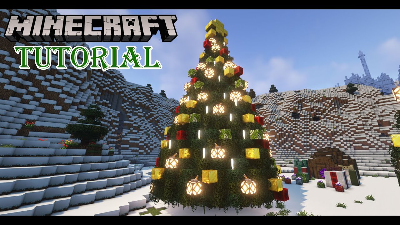 EPIC Minecraft LARGE Christmas Tree Tutorial | Step by Step