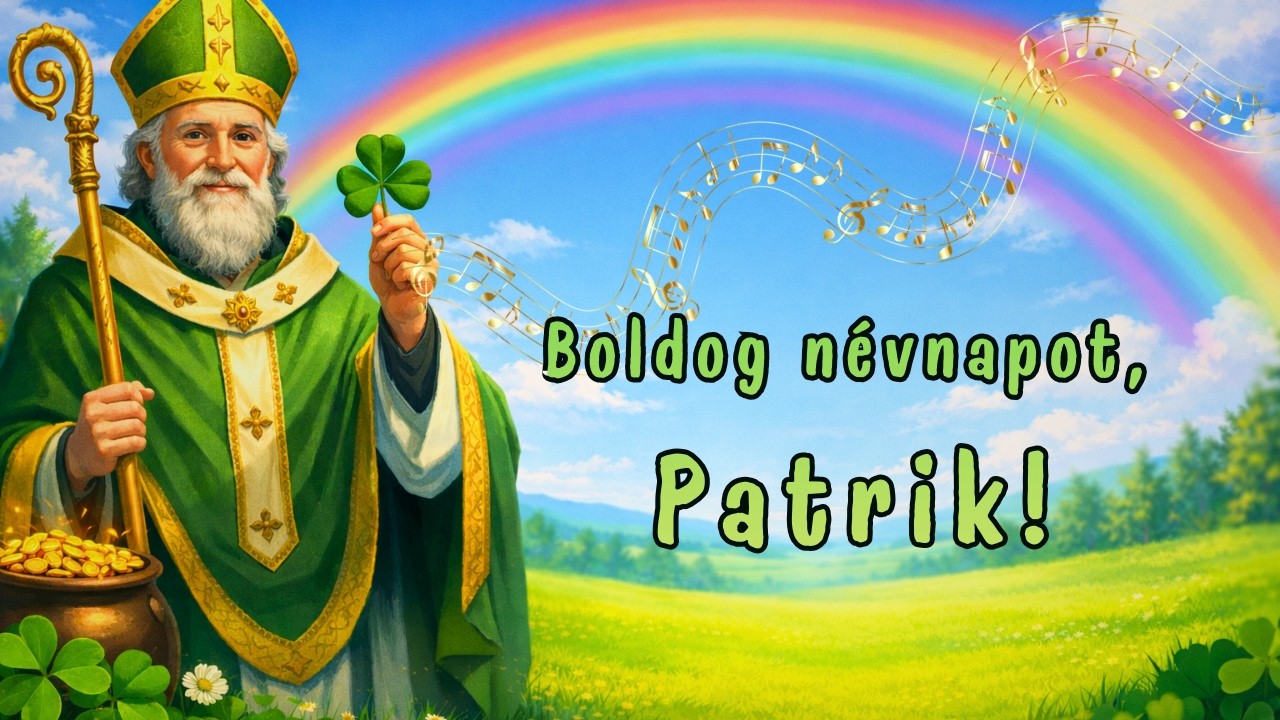 Patrik n&eacute;vnap &ndash; &Uuml;nnepelj vel&uuml;nk vid&aacute;m dallal!🍀🎵