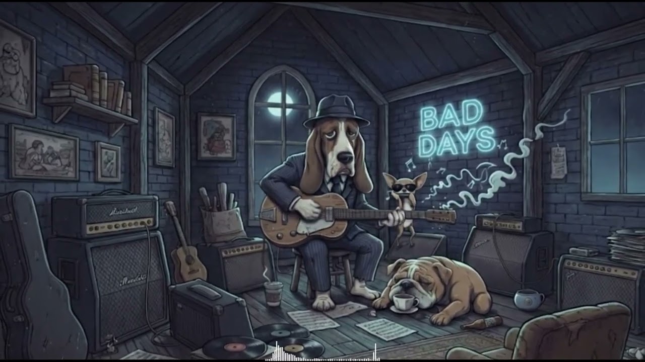 Smoky Lofi Blues Guitar | Neon Blue Bones