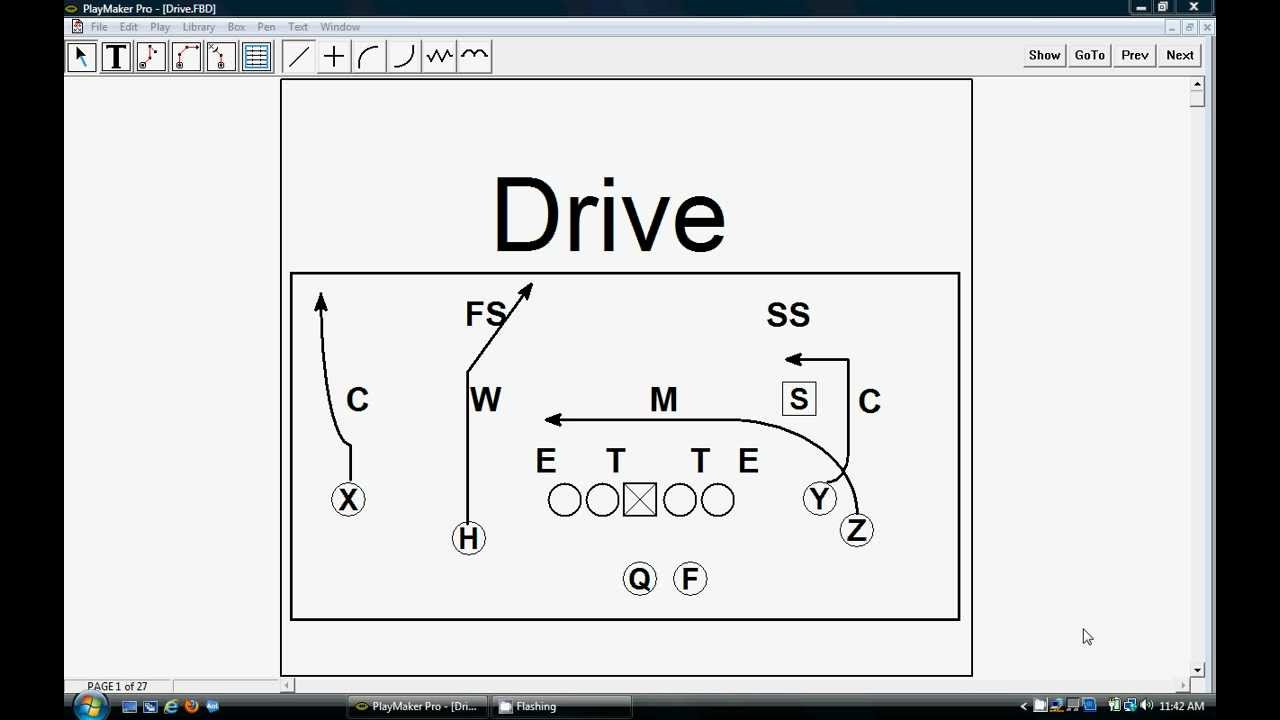 Drive Pass Play in the OLB Hi-Low Concept