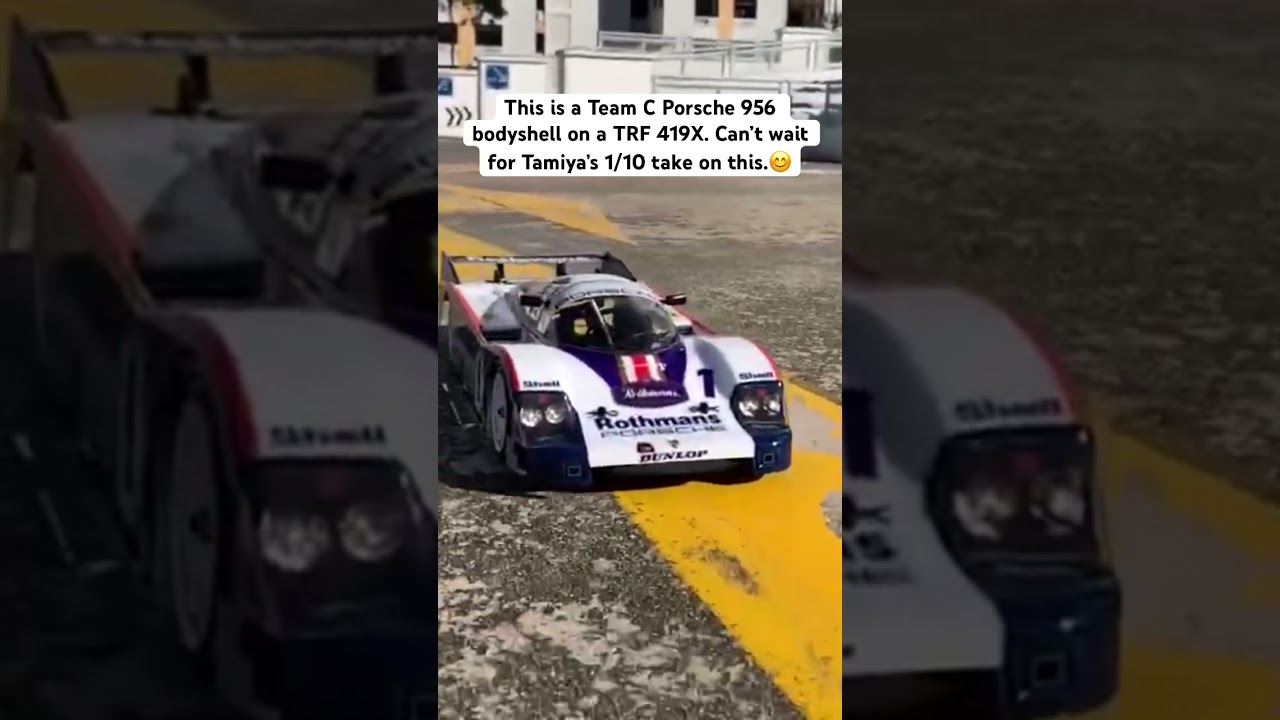 Tamiya TRF419X with Team C Rothmans Porsche 956 Shell #tamiyarc #rc #lemans #porsche956 #tamiya