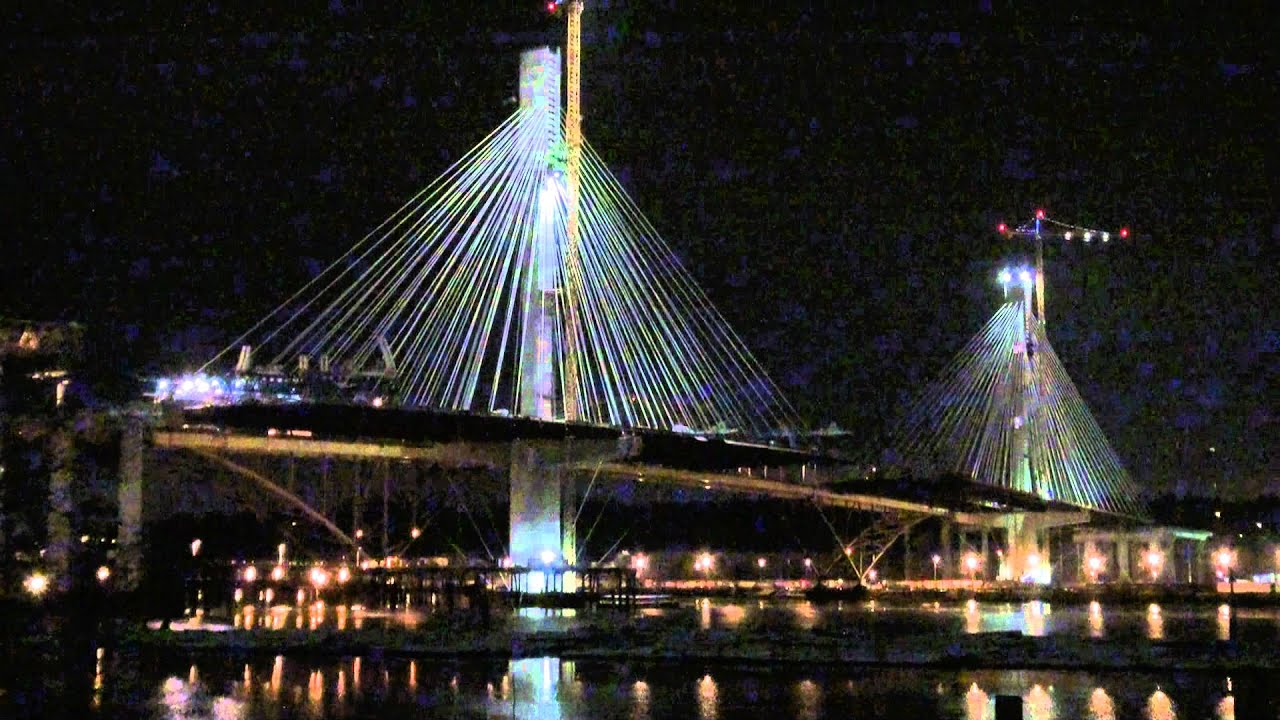 NEW PORT MANN BRIDGE JANUARY 18 2012 WIDEST LONG SPAN BRIDGE IN THE WORLD COPYRIGHT BCNEWSVIDEO