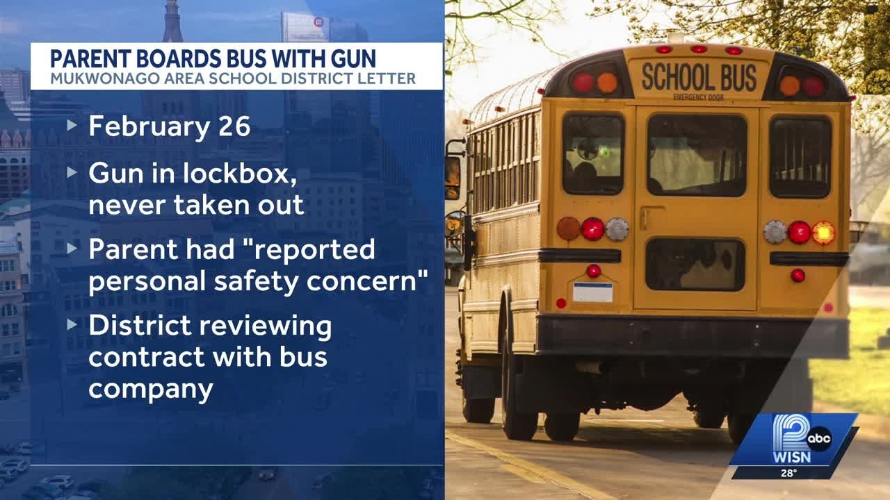 Parent Boards Bus with Gun in Mukwonago