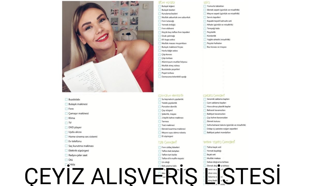 &Ccedil;EYİZ LİSTESİ YAPILMALI Mİ?&Ccedil;EYİZ LİSTESİNDE NELER OLMALİ? MUTFAK/EV TEKSTİLİ/BANYO