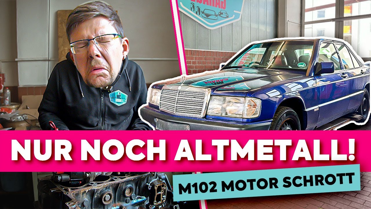 NUR NOCH ALTMETALL - Mercedes M102 Motor ist Schrott
