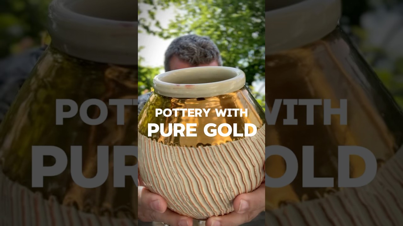Gold on Pottery - adding real 24 carat gold