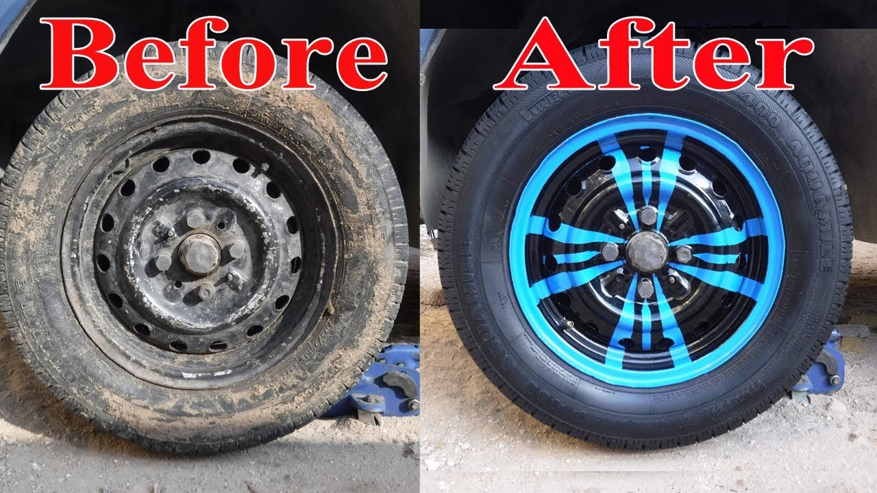 تجديد الجنوط القديمة بشكل محترف ورخيص واليك الخطوات paint car rims