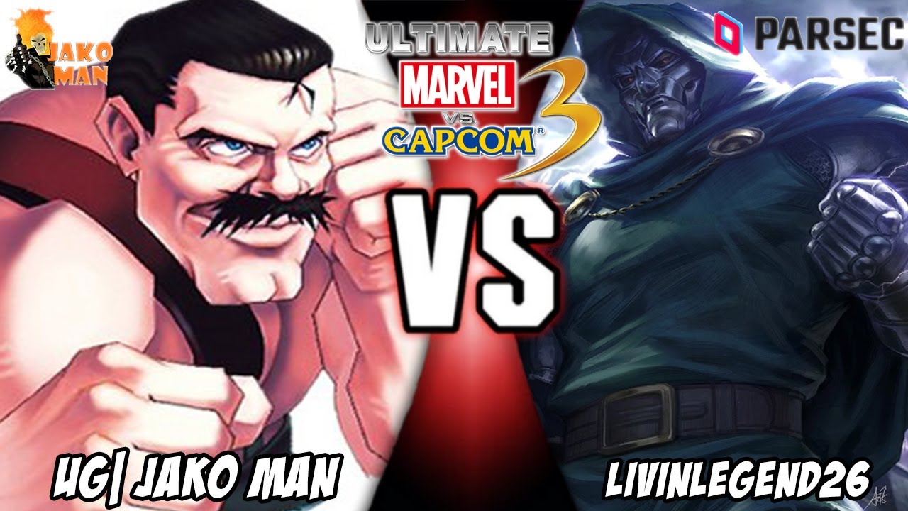 UMVC3 Casuals - UG| Jako Man (Ghost Rider/Haggar/Nemesis) VS livinlegend26 (Wesker/Dr.Doom/Akuma)