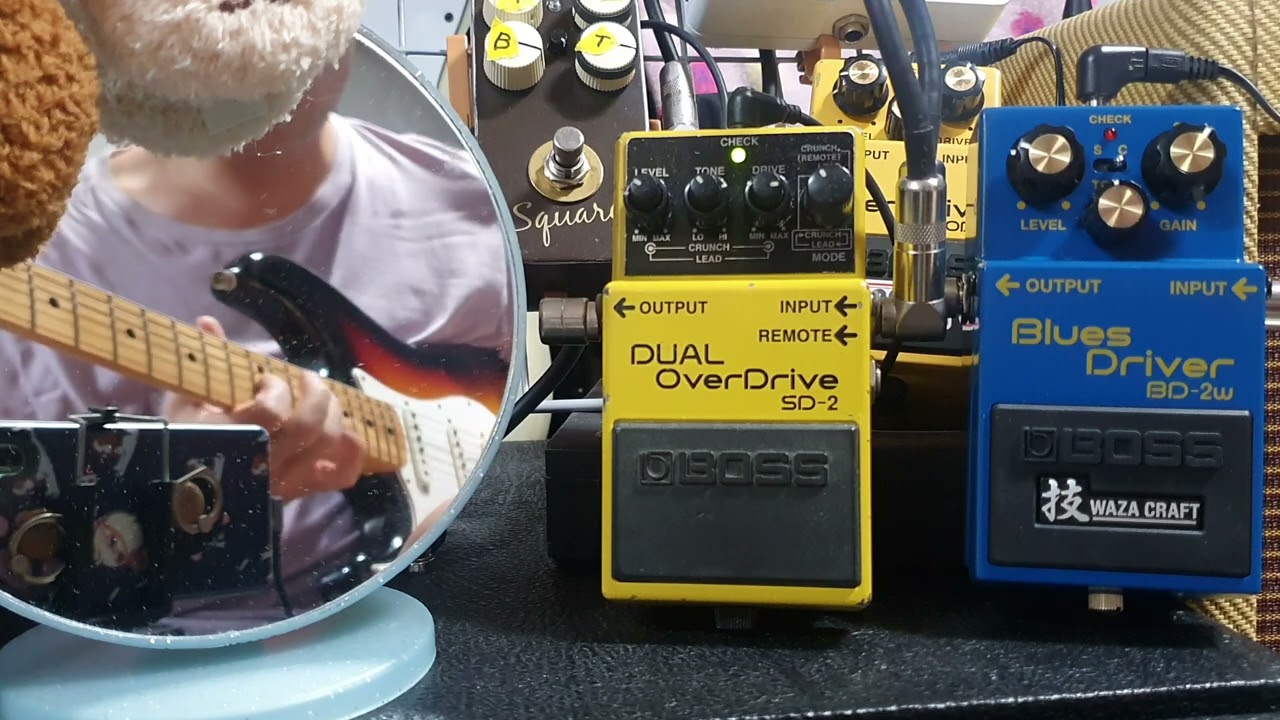 BD-2W Blues Driver+SD-2 Dual OverDrive+od3(BOSS)+Fender Relic Guitar+Fender Blues Deluxe Amp