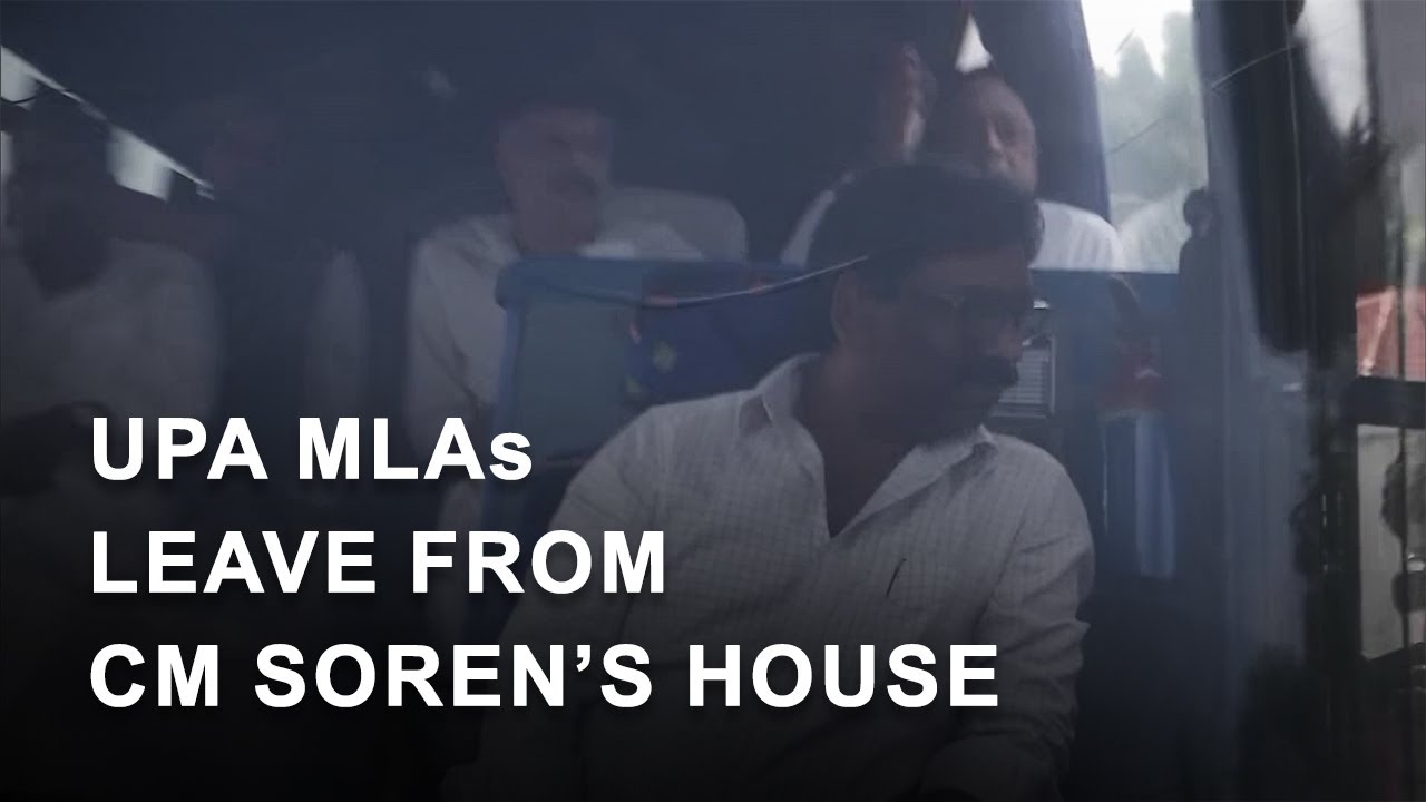 Jharkhand political crisis: UPA MLAs leave from residence of CM Hemant Soren in Ranchi