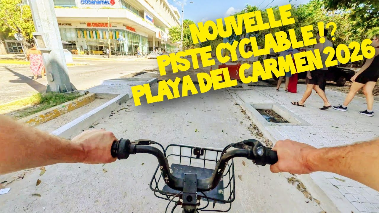 Bici Playa? Piste cyclable ? Playa Del Carmen 2026 POV 4K. 