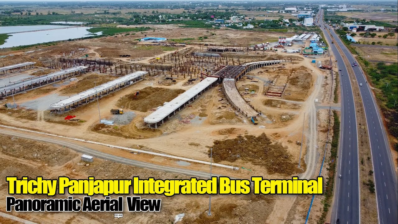 Trichy Panjapur Integrated Bus Terminal Drone view