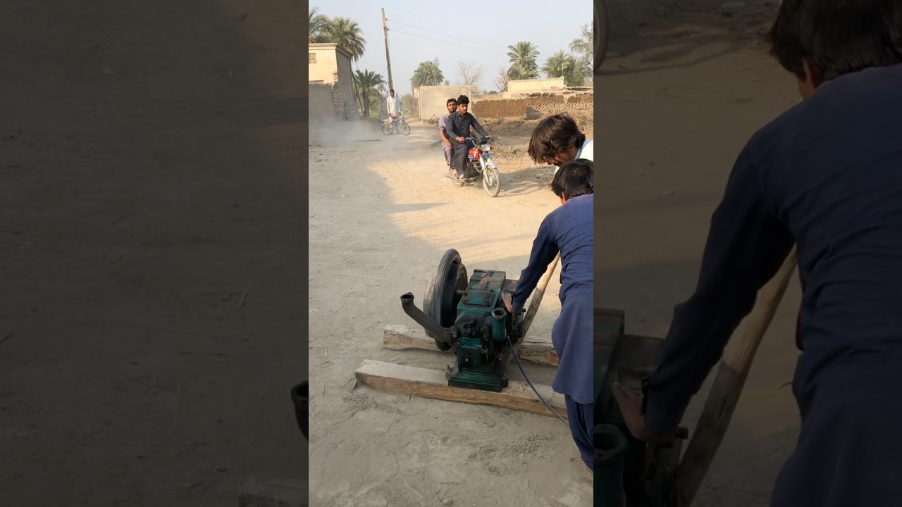 Latest experiment 🧐diesel engine start two tire