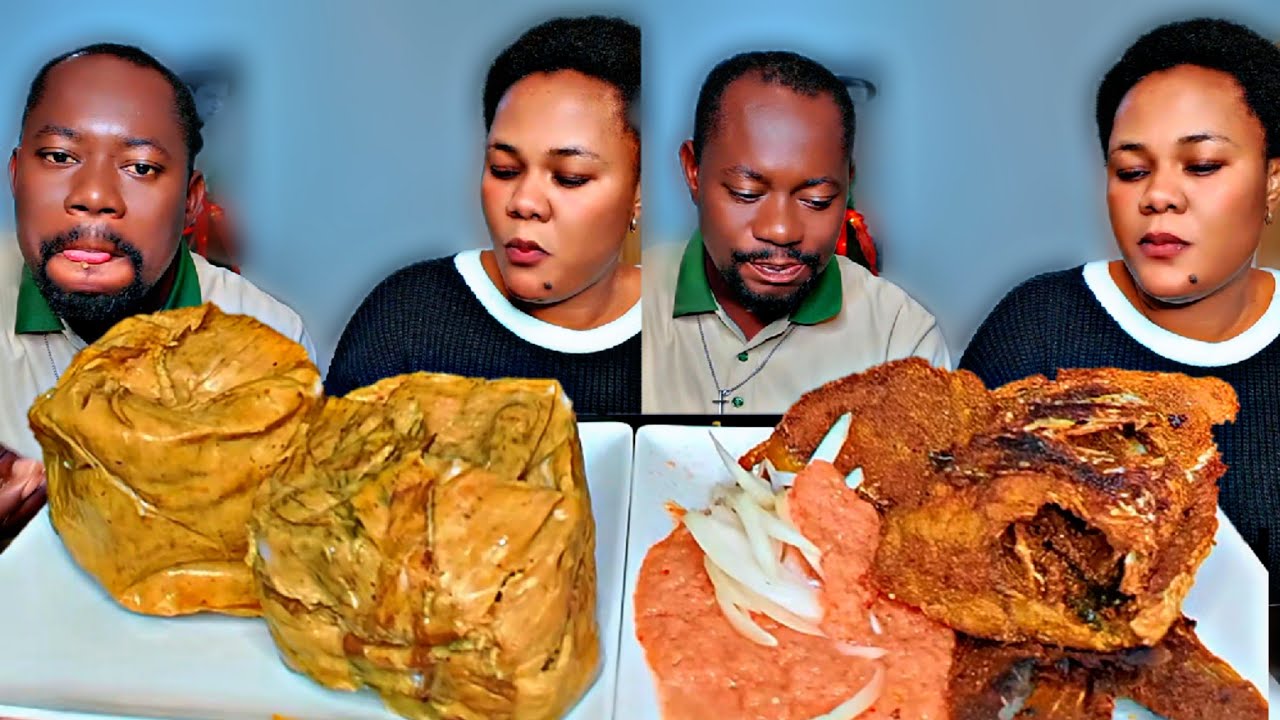 Угощаю мужа вкусной африканской едой после трехнедельного отсутствия: кенкей и рыбный мукбанг.