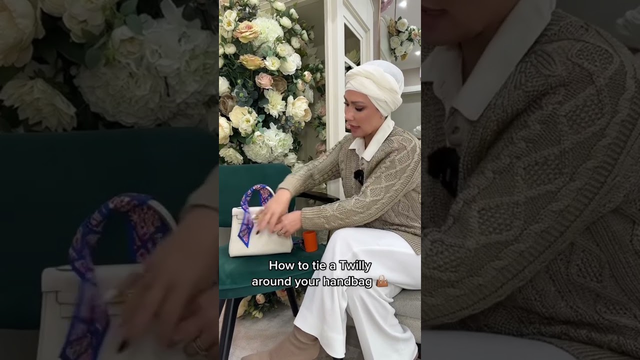 How to tie a twilly on your bag 😍 #hermestwilly #hermesscarf #hermestwillytutorial
