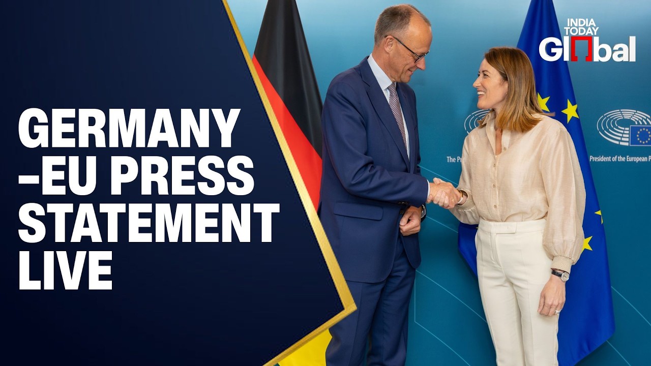LIVE: German Chancellor Merz & Roberta Metsola Deliver Joint Press Statement