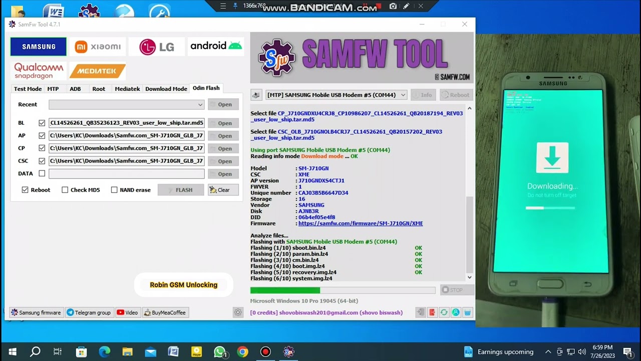 Samsung Galaxy J7 16 SM-J710GN Flash 4 File Downlod Hang Logo Problem Fix