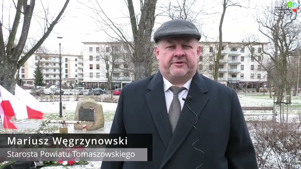 Wypowiedź Mariusza Węgrzynowskiego – Starosty Tomaszowskiego.  107 rocznica wybuchu powstania wlkp.