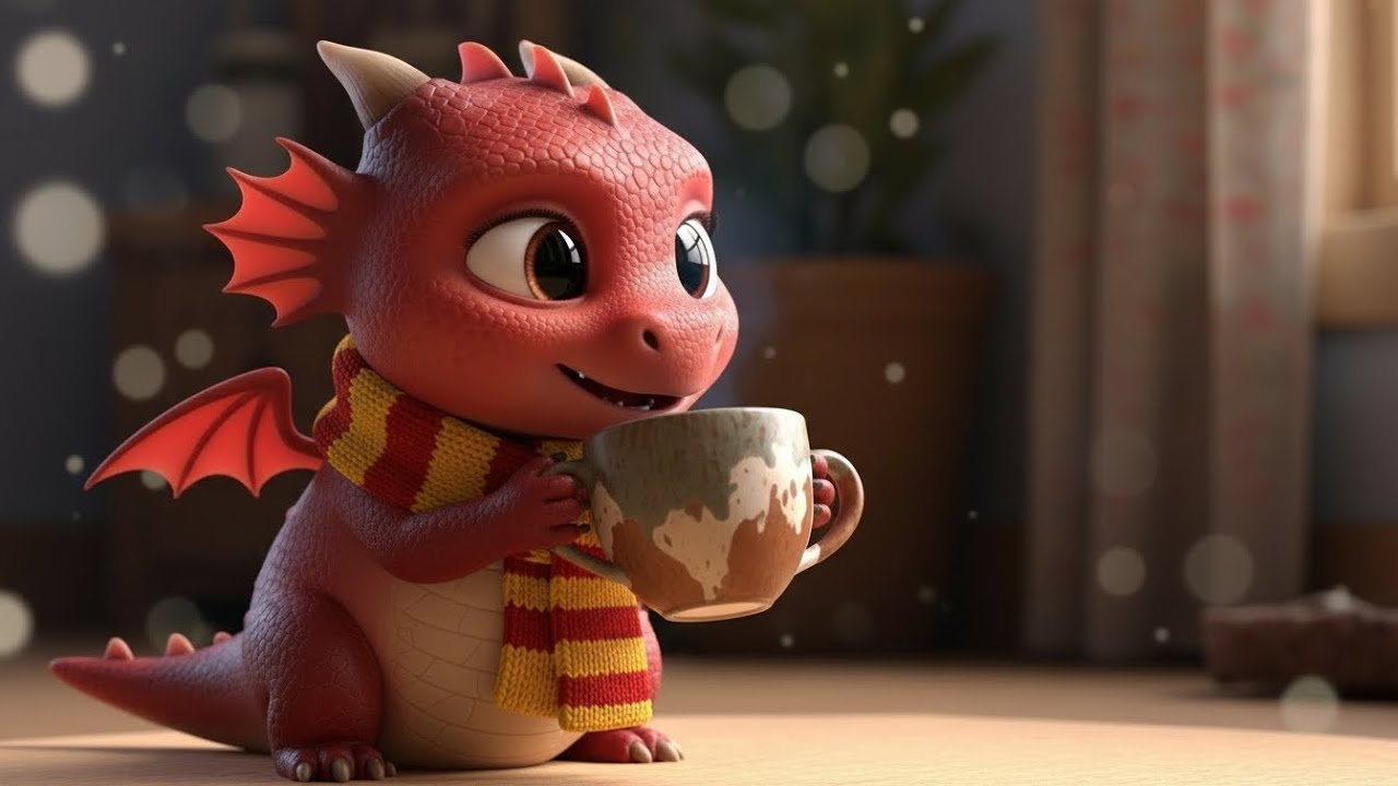 The Little Dragon Drinks Hot Chocolate ☕❄️ | Sweet Winter Song for Children 🐉