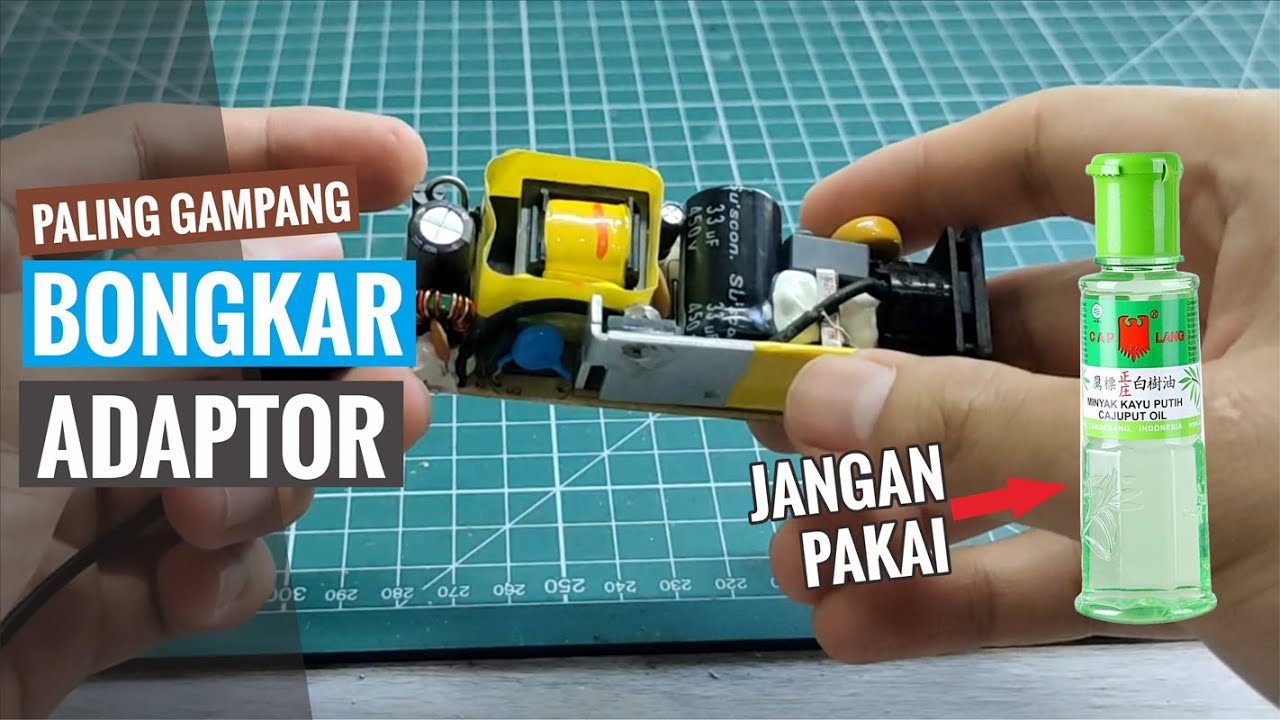 Cara Gampaang Membuka / Membongkar Adaptor / Charger Laptop