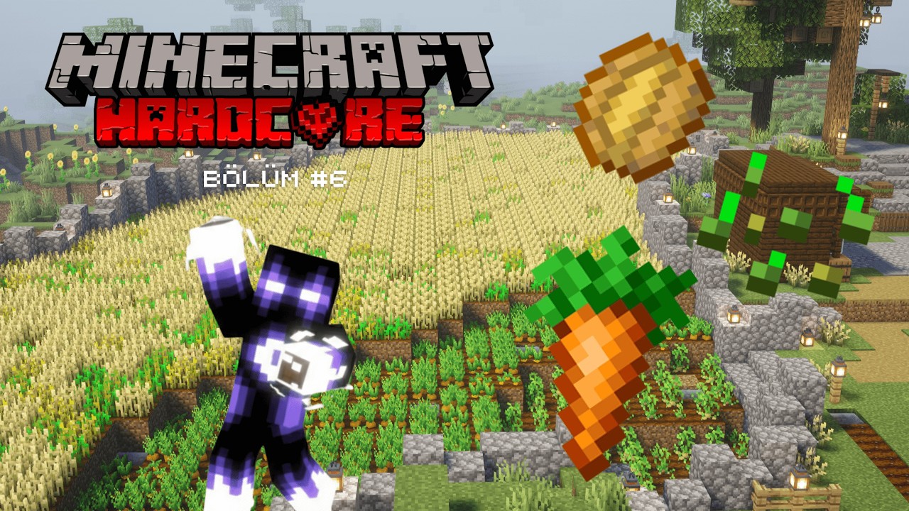 Minecraft Hardcore Survival | Tarla Yaptım ! #6