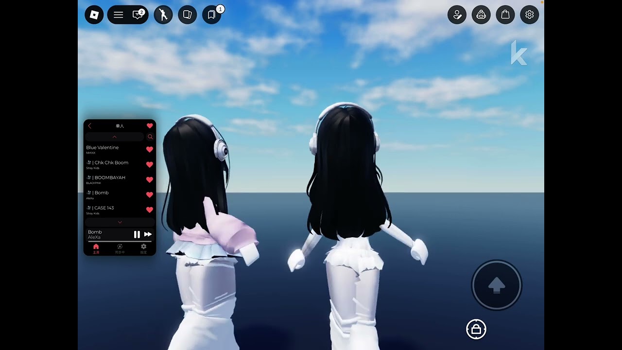 Roblox的￼K-pop舞蹈遊戲，我的好朋友23viviu一起跳Bomb🩰🩰🩰￼￼￼