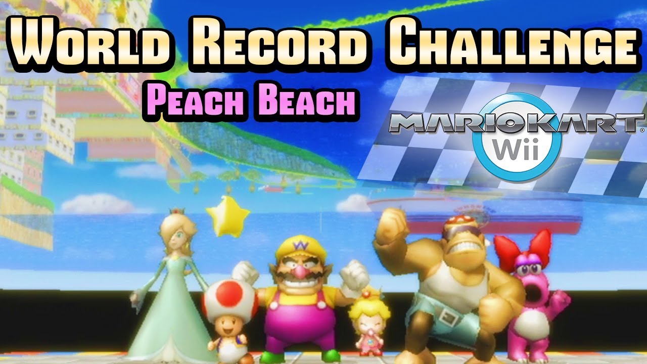 Mario Kart Wii - GCN Peach Beach WR Challenge (Item Rain)