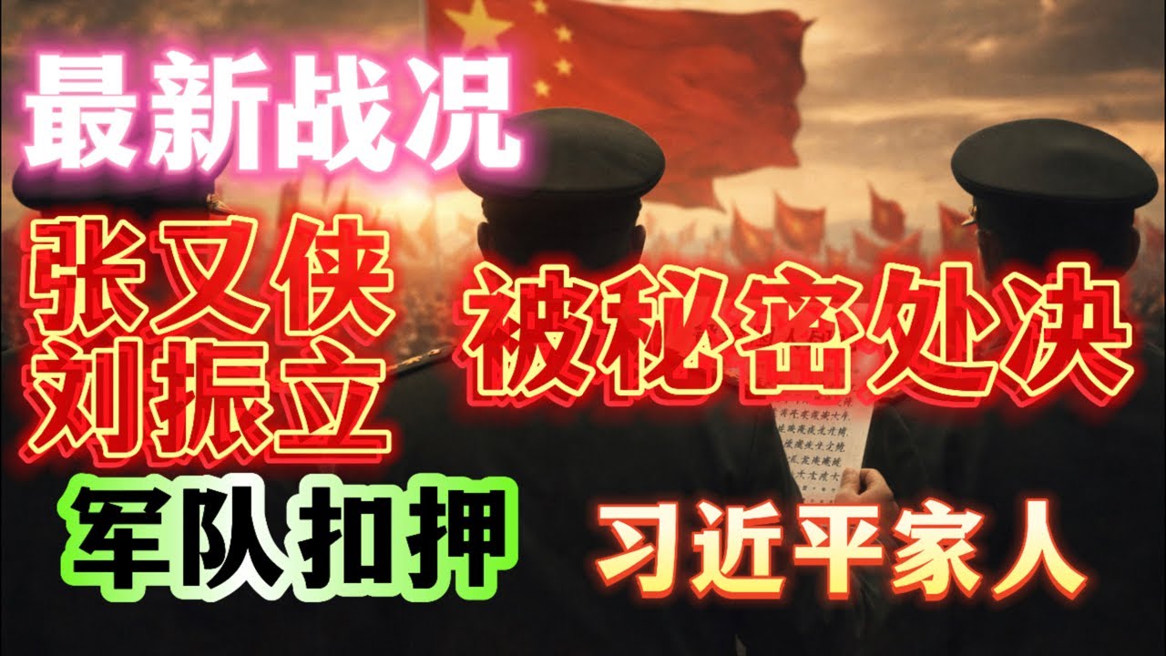 直播！习近平秘密处决张又侠、刘振立！南部战区控制深圳迎宾馆，习近平姐姐齐桥桥和母亲齐心在里面被软禁！北部战区驱赶习近平调查组返京！