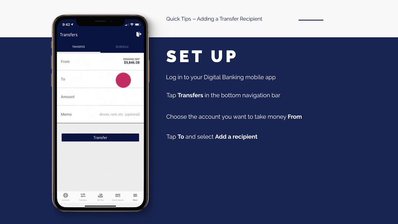 Adding a Recipient for Transfers