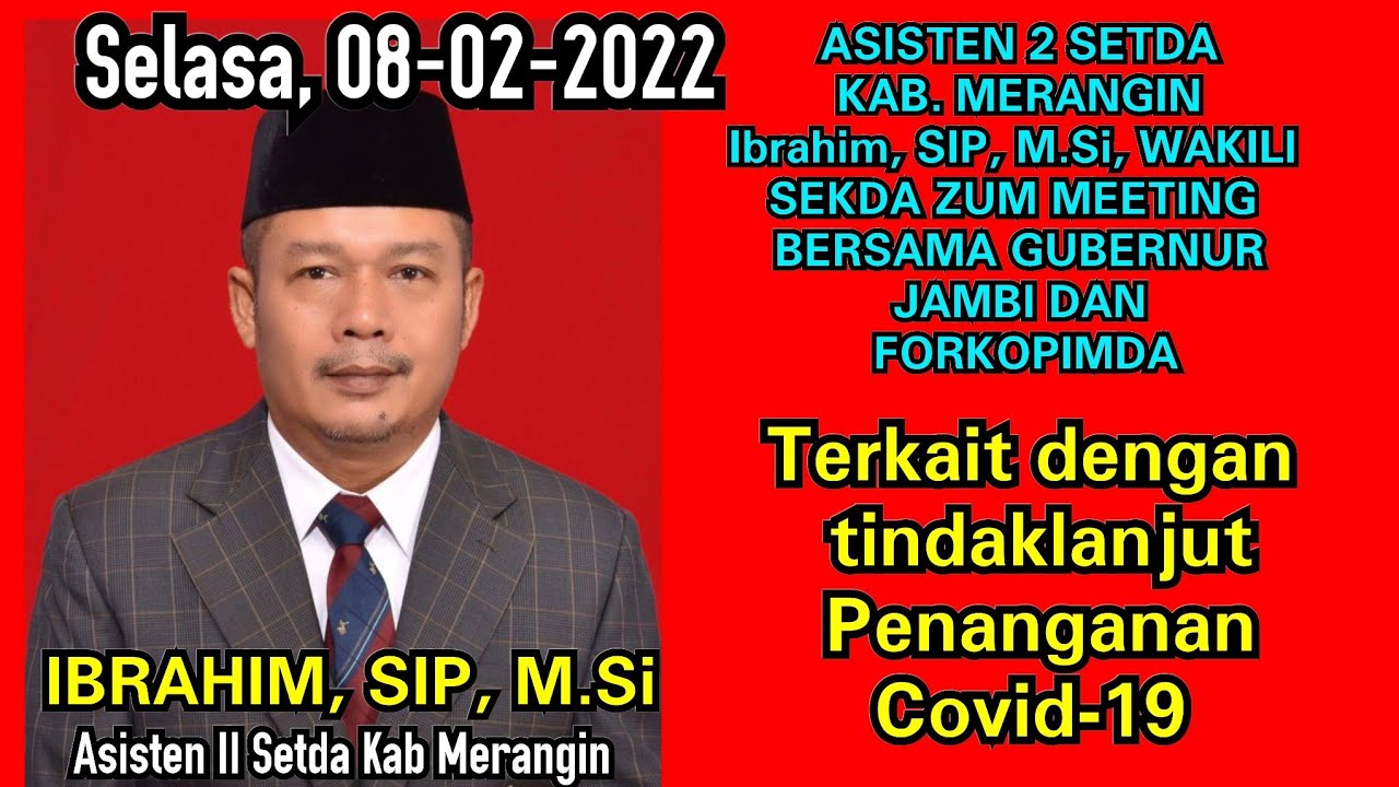 Zoom meeting Bersama Gubernur Jambi & FORKOPIMDA