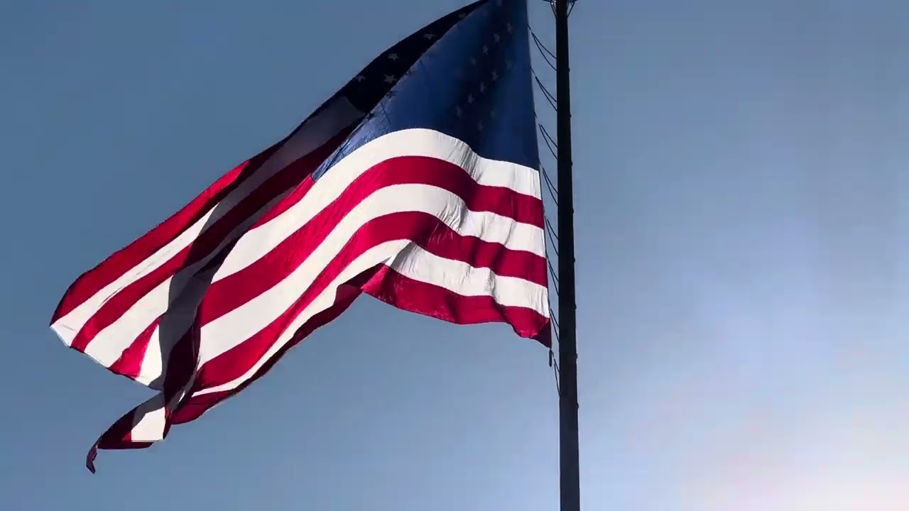 American Flag flying over the Gaylord in Nashville, Tennessee