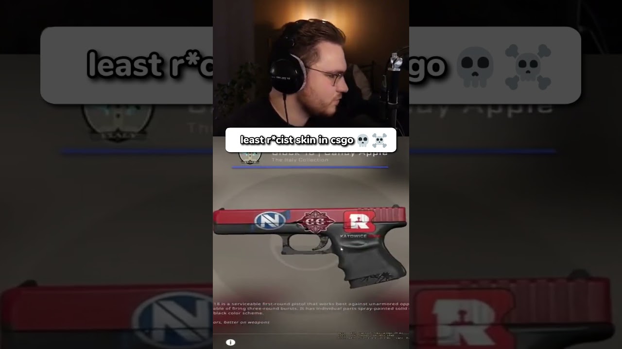 ohnepixel spots the least rac*st skin in csgo 💀#ohnepixel #csfunny #csgoskins #ohnepixelfunny