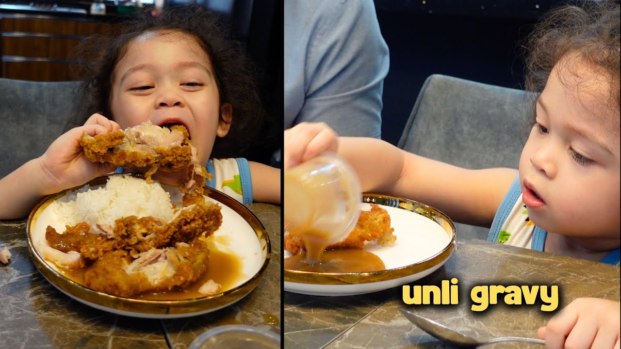 Sarap Kain ni Milad ng fried chicken, gravy ginawang sabaw 🤤🍚