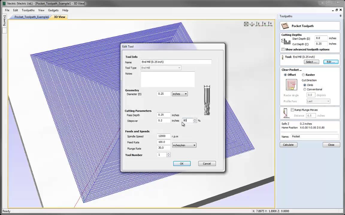 Vectric V8 Tutorials - Pocket Toolpath Guide