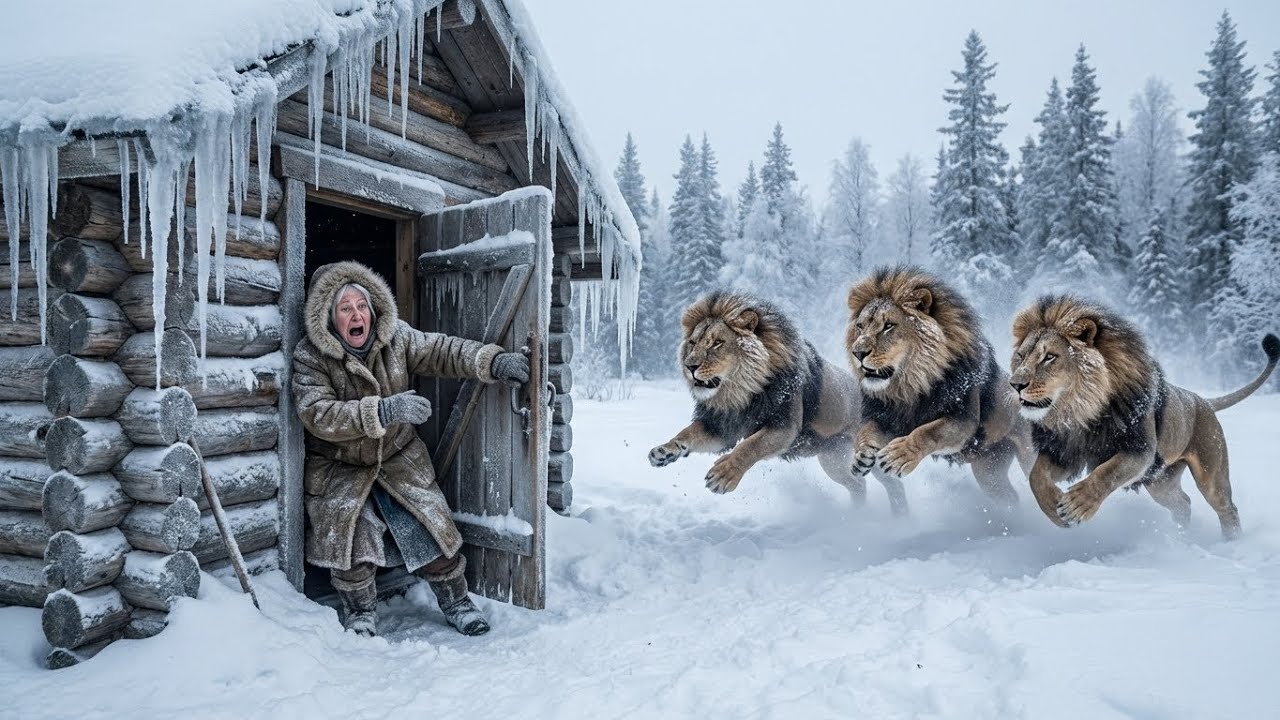 80-Year-Old Widow Living In A House Escapes From A Pack Of Siberian Lions | Extreme Yakutia
