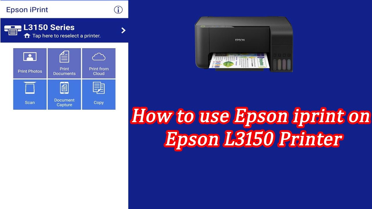 How to use Epson iPrint Mobile App on Epson l3150 Wi-Fi Printer