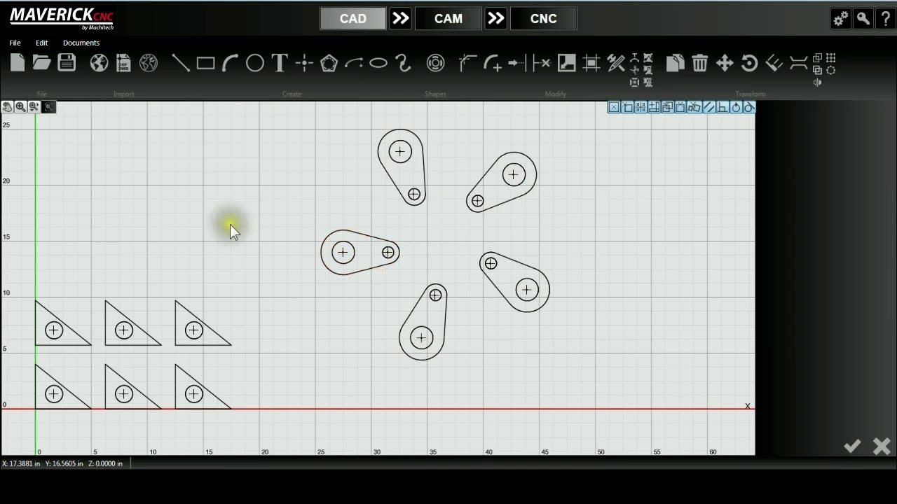 How to use Linear and Circular Patterns with MaverickCNC CAD/CAM/CNC Software