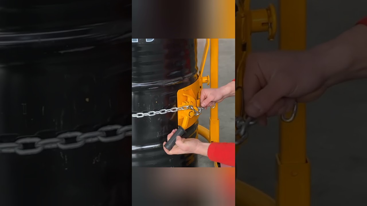 amazing video and work machines | Manual drum carrier and rotator