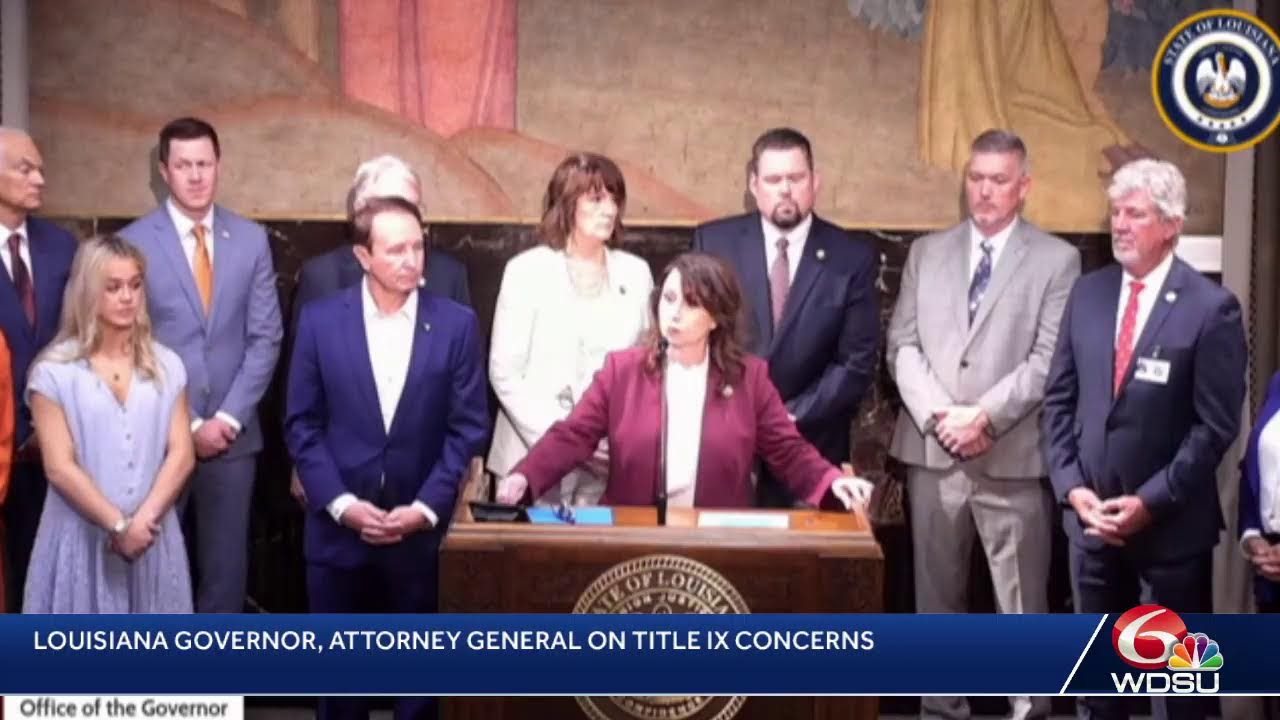 Louisiana governor, attorney general hold joint news conference on Title IX concerns