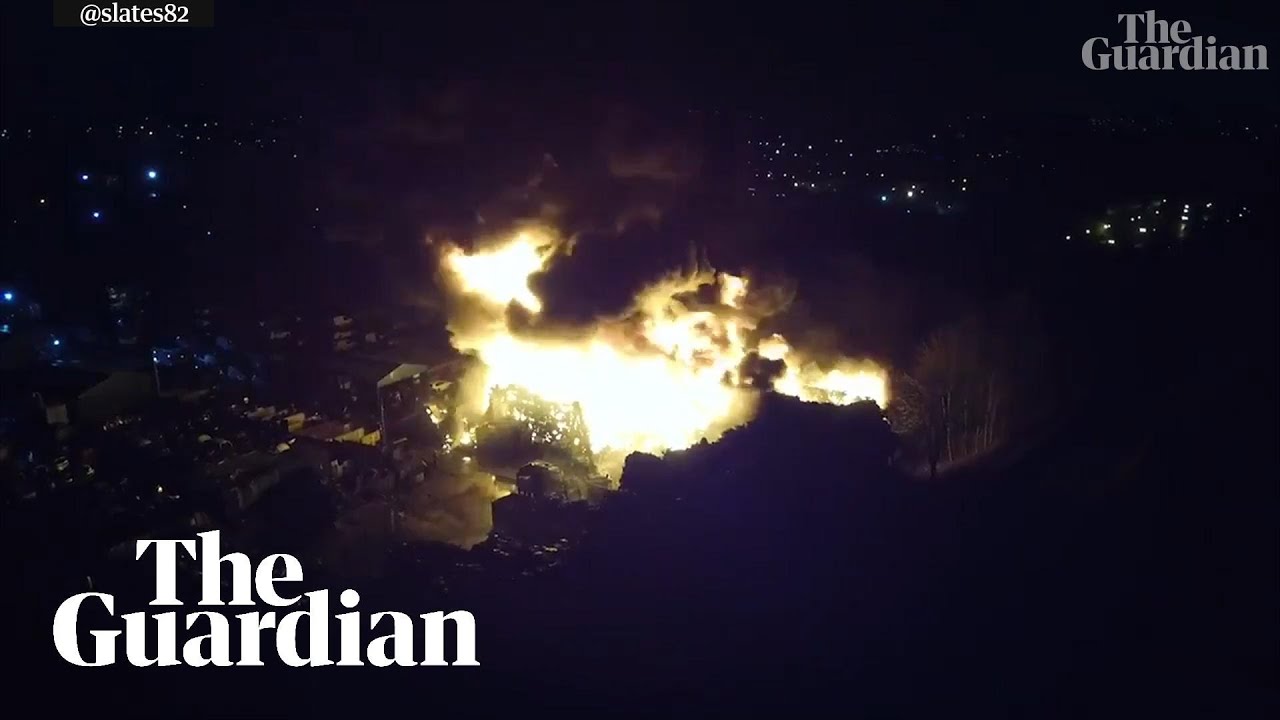 Huge blaze breaks out overnight at Bury scrapyard