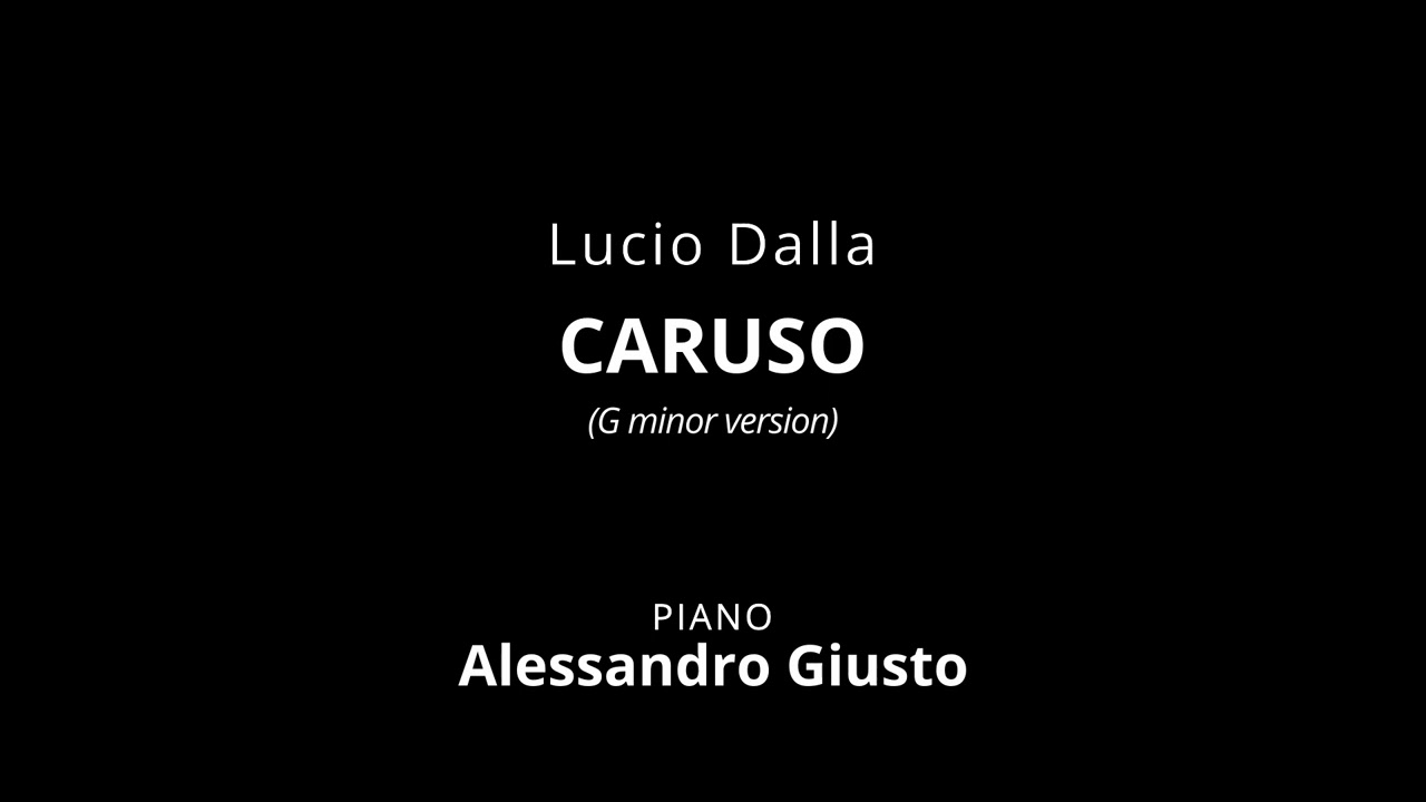 L. Dalla, CARUSO (G minor) | Piano instrumental accompaniment