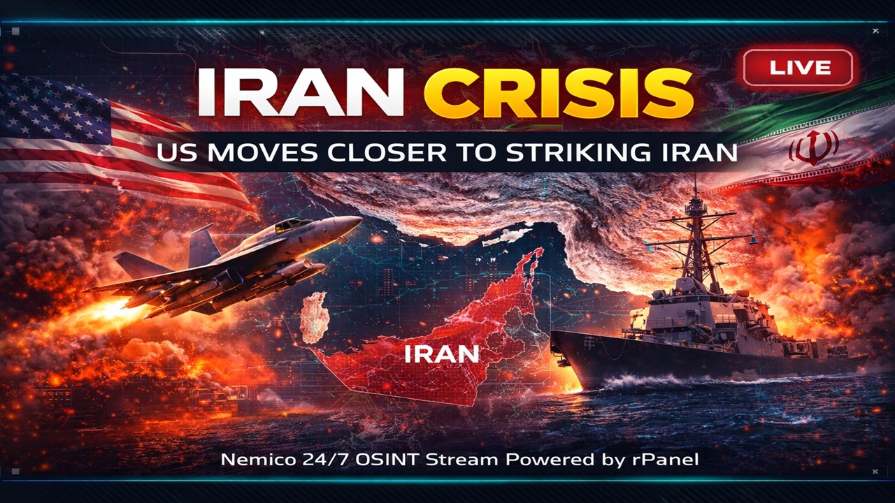 🔴 LIVE US MOVES CLOSER TO STRIKING IRAN | 24/7 OSINT & GLOBAL EVENTS MONITOR