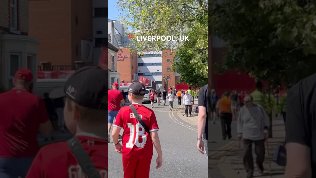 Walking to Anfield Stadium 🏟️ Liverpool