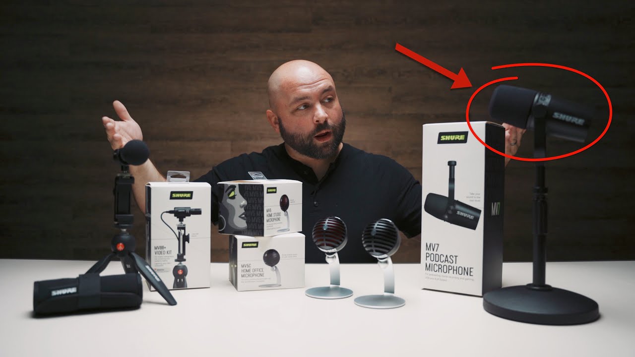 Один из этих USB-микрофонов SHURE МОЖЕТ ВСЕ! (MV5, MV88+ и MV7)