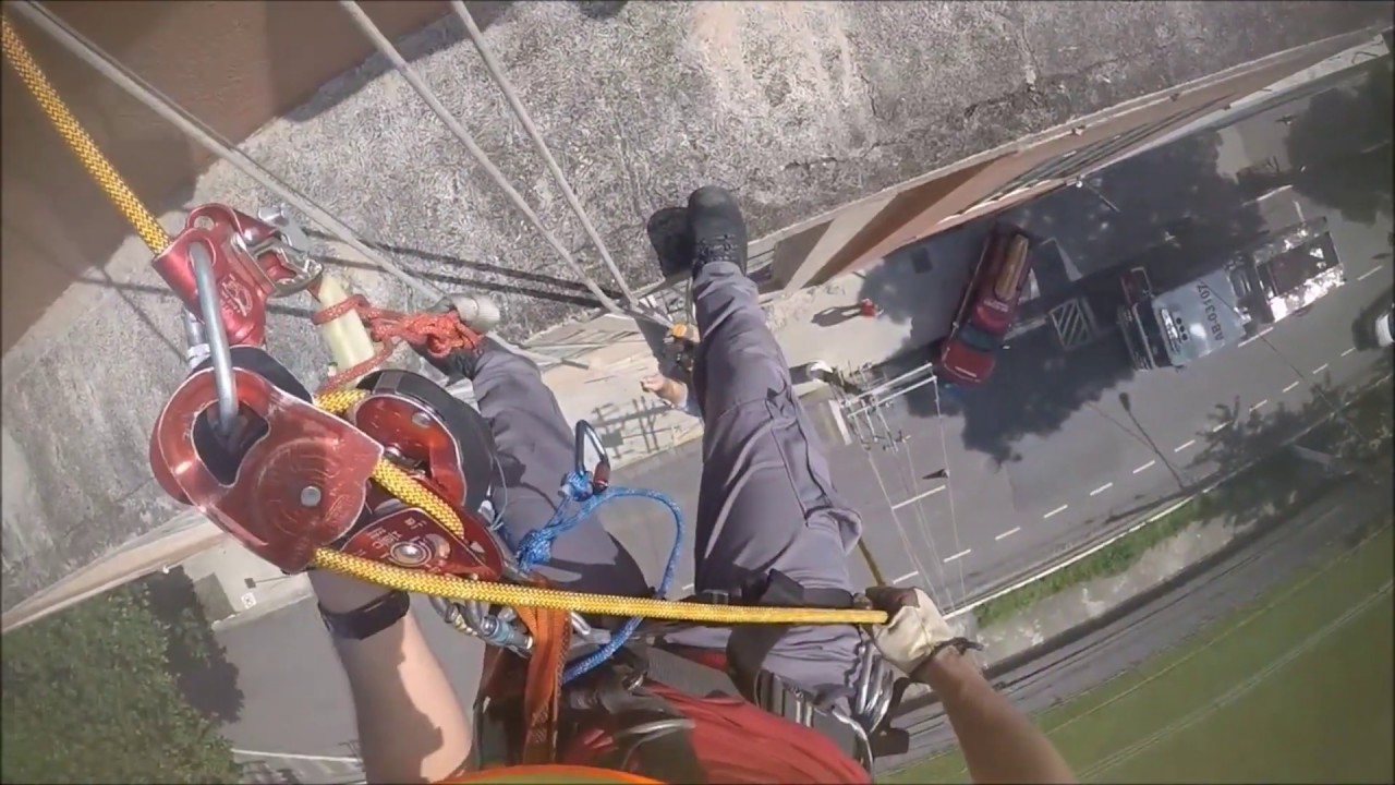 Salvamento em Altura - Resgate de Operário - Corpo de Bombeiros de São Paulo - Técnica 