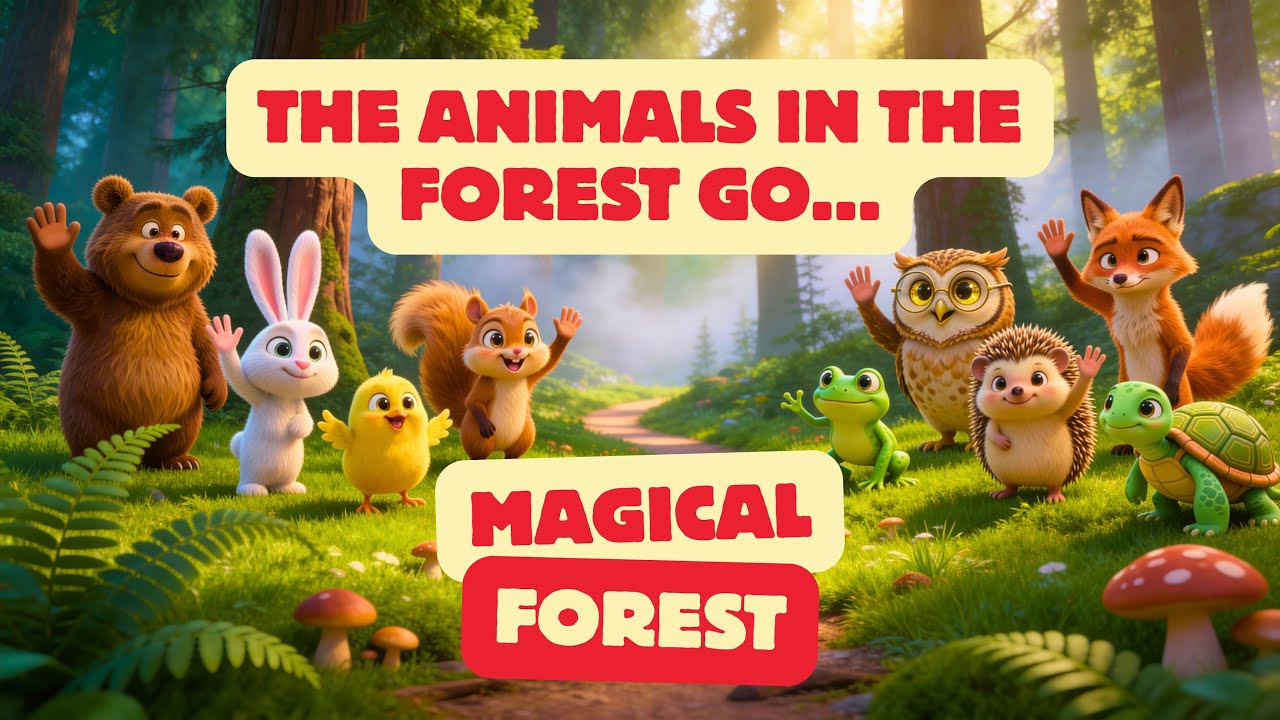 The Animals in the Forest Go Stomp Stomp Stomp | Kids Song | The Magical Forest