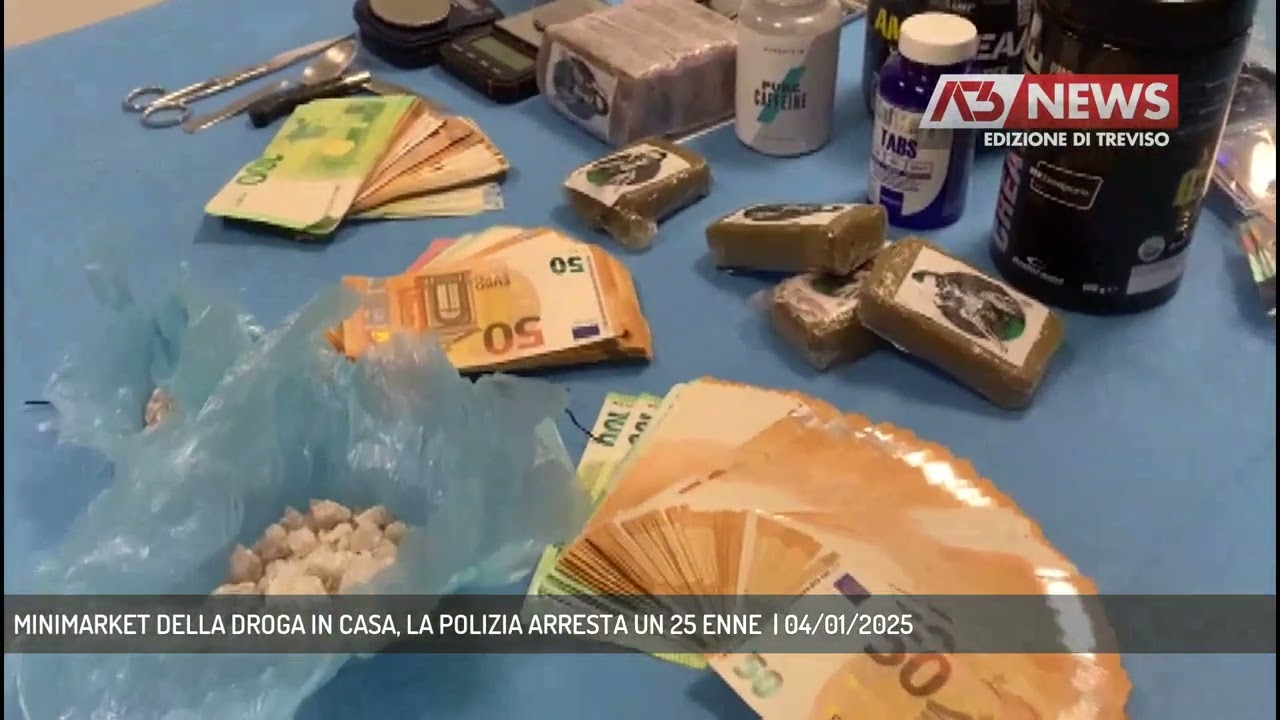 MINIMARKET DELLA DROGA IN CASA, LA POLIZIA ARRESTA UN 25 ENNE  | 04/01/2025