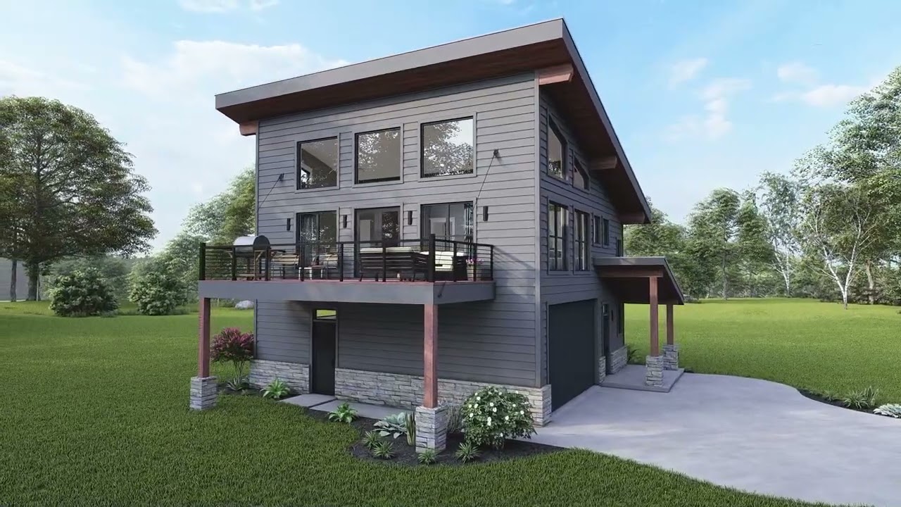 MODERN HOUSE PLAN 940-00192 WITH INTERIOR